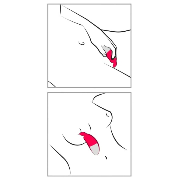 Happyrabbit - draagbare clitoris vibrator - oplaadbaar - rood
