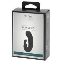 Fifty Shades of Grey Sensation - rabbit vibrator - zwart