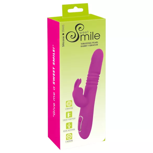 SMILE Rabbit - vibrator met stootfunctie en clitorisstimulator - oplaadbaar