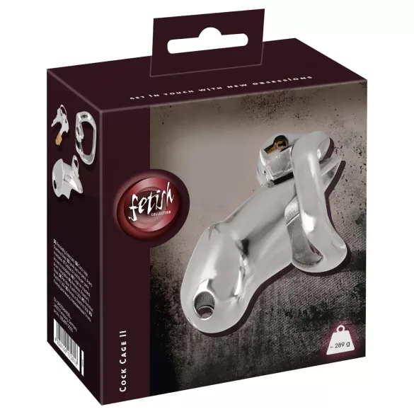 Fetish - penis kooi - metaal - zilver