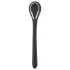 Penisplug-dilator - oplaadbare, vibrerende dilator (1 cm, zwart)