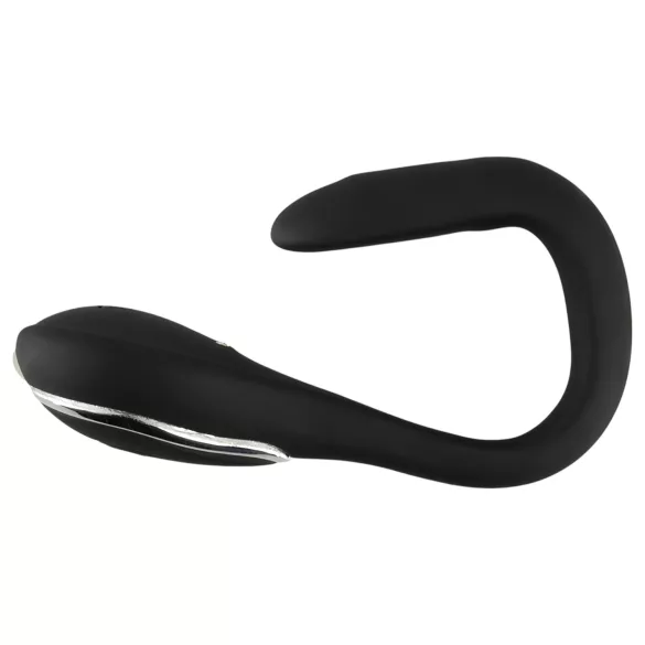 Penisplug-dilator - oplaadbare, vibrerende dilator (1 cm, zwart)