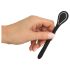 Penisplug Dilator - oplaadbare urethravibrator (1,1 cm) - zwart