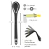 Penisplug-dilator - oplaadbare, vibrerende dilator (1 cm, zwart)