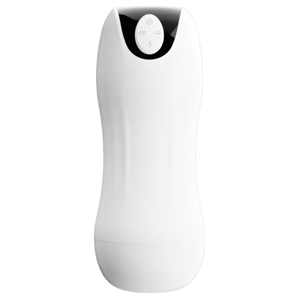 STROKER - oplaadbare, zuigende-vibrerende masturbator (wit)