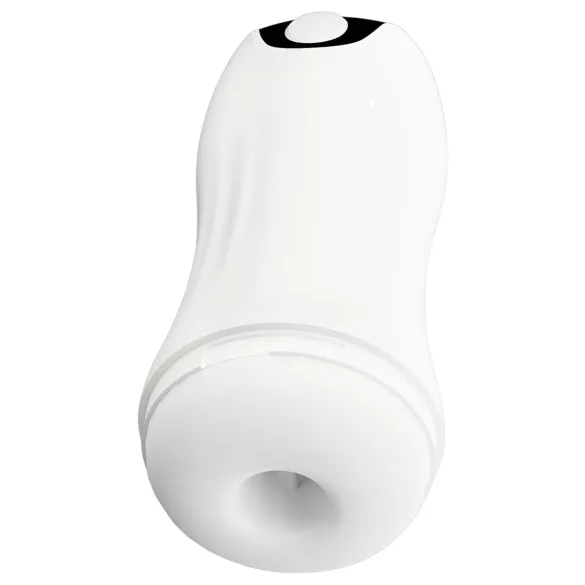 STROKER - oplaadbare, zuigende-vibrerende masturbator (wit)
