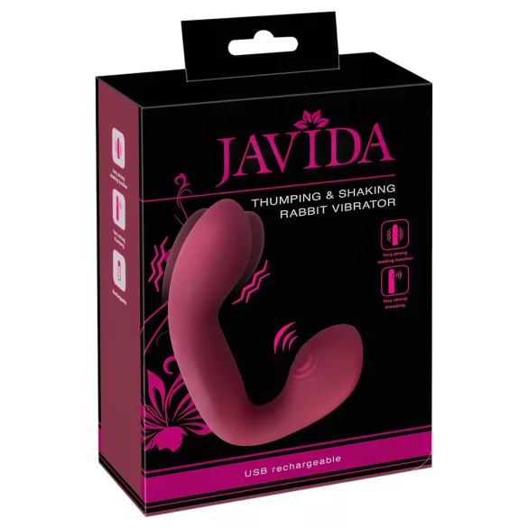 Javida Thumping - pulserende G-spot en clitoris vibrator (rood)