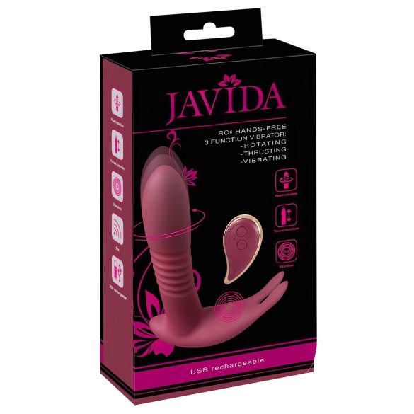 Javida RC - draadloze 3-functie clitoris vibrator (rood)
