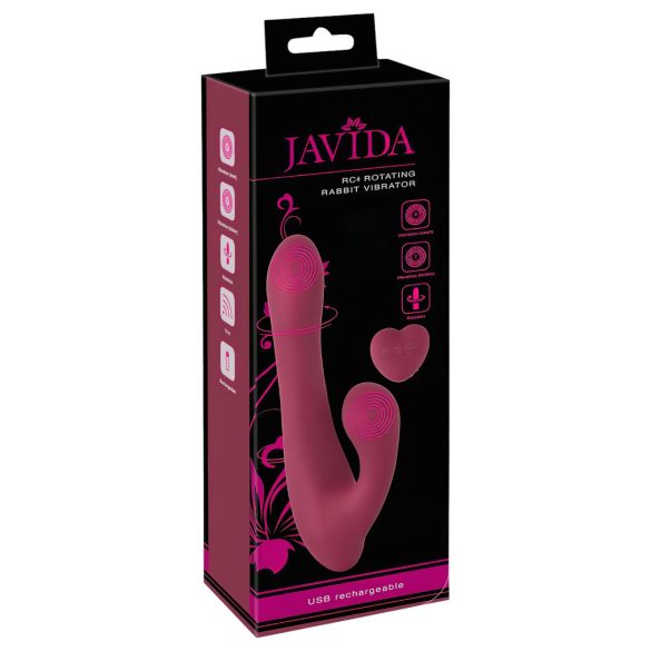 Javida - Roterende vibrator met clitorisarm (rood)