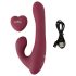 Javida - Roterende vibrator met clitorisarm (rood)