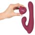 Javida - Roterende vibrator met clitorisarm (rood)