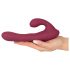 Javida - Roterende vibrator met clitorisarm (rood)