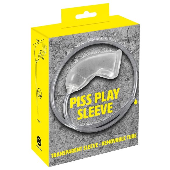 You2Toys Piss Play Mouw - penisextension met afvoerslang (transparant)
