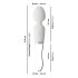 Liaison Wand - silicone/glas LED-vibrator (transparant)