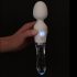 Liaison Wand - silicone/glas LED-vibrator (transparant)