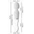 Liaison Wand - silicone/glas LED-vibrator (transparant)