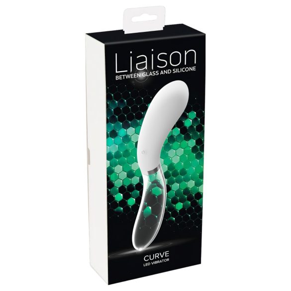 Liaison Curve - oplaadbare LED vibrator (transparant-wit)