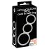 You2Toys - Triple siliconen penis- en balringen (zilver)
