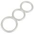 You2Toys - Triple siliconen penis- en balringen (zilver)