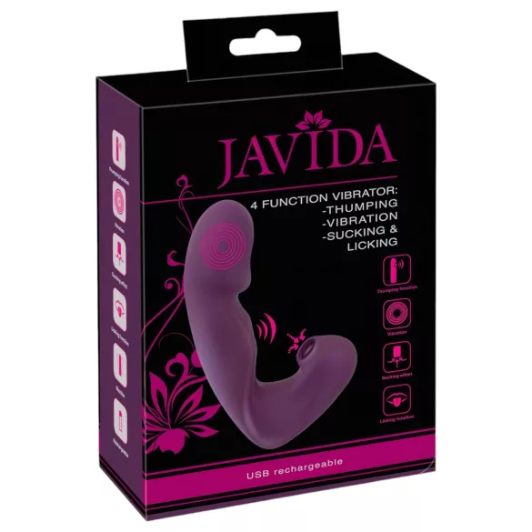 Javida - 4-in-1 clitorisstimulerende vibrator (paars)