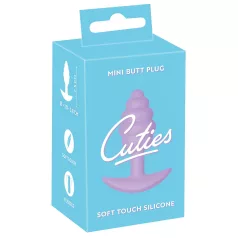   Cuties Mini Butt Plug - anaal plug klein - siliconen - paars - 2,8 cm