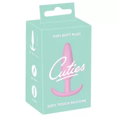   Cuties - mini buttplug - siliconen anaal plug - roze - 2,1 cm