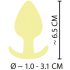 Cuties Mini Buttplug - Zachte siliconen - Geel (3,1cm)