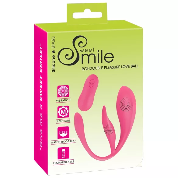 SMILE - vibratie-ei met afstandsbediening - oplaadbaar - roze