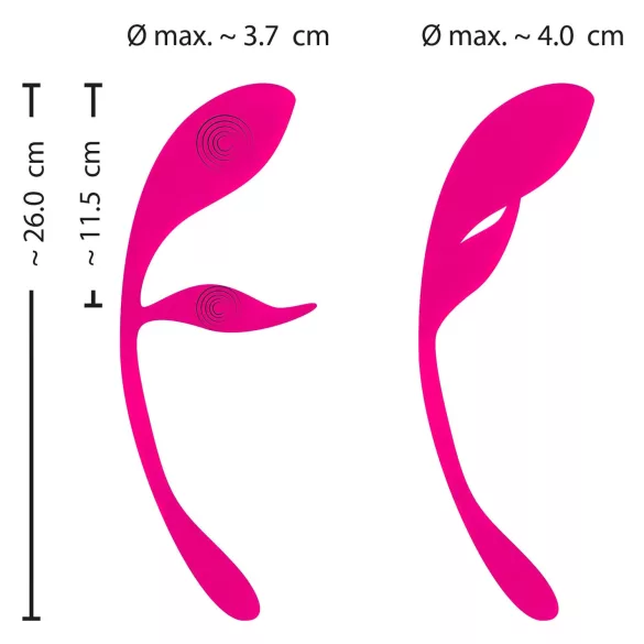 SMILE - vibratie-ei met afstandsbediening - oplaadbaar - roze