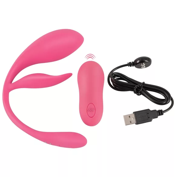 SMILE - vibratie-ei met afstandsbediening - oplaadbaar - roze
