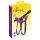 SMILE - Dubbele strap-on met slipje (paars-zwart)