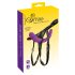 SMILE - Dubbele strap-on met slipje (paars-zwart)