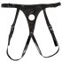 SMILE - Dubbele strap-on met slipje (paars-zwart)