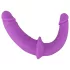 SMILE - strap-on dubbel dildo met slip - siliconen paars-zwart