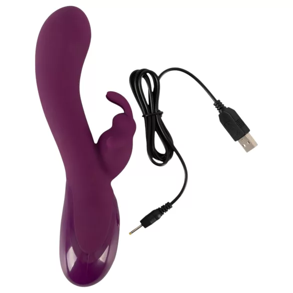 SMILE - vibrator met 3 motoren en clitorisstimulator - oplaadbaar - paars
