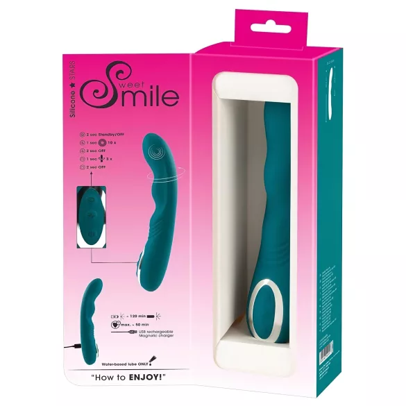 SMILE - G-spot vibrator met rotatie - oplaadbaar, waterdicht - groen