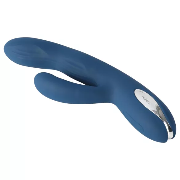 Svakom Aylin - oplaadbare vibrator met pulserende clitorisstimulator - blauw