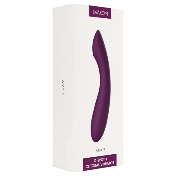 Svakom Amy 2 - oplaadbare, waterdichte G-spot vibrator (violet)