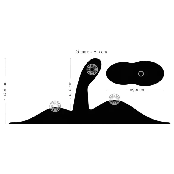 VibePad 3 - vibrerend G-spot kussen - oplaadbaar, draadloos - zwart