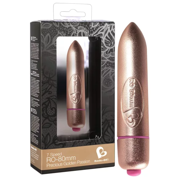 RO-80mm - mini lipstick vibrator - 7 standen - goud