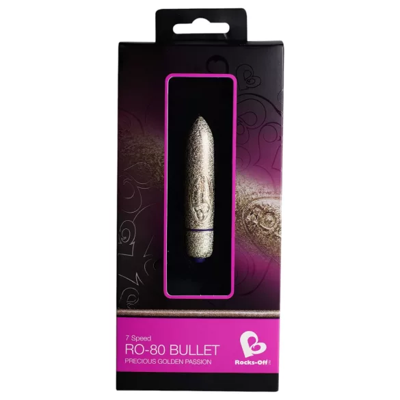 RO-80mm - mini lipstick vibrator - 7 standen - goud