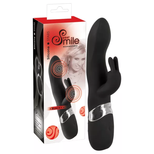 SMILE Blacky - vibrator met 2 motoren - oplaadbaar via USB - zwart