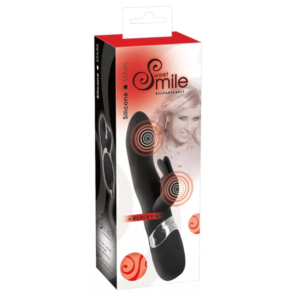 SMILE Blacky - vibrator met 2 motoren - oplaadbaar via USB - zwart