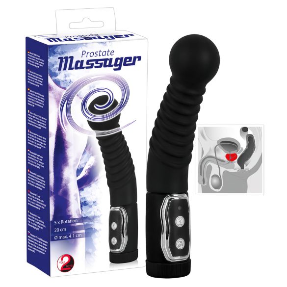 You2Toys - Prostaatmassager - roterende prostaat vibrator (zwart)