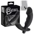 Rebel - prostaat vibrator met penis - siliconen - zwart