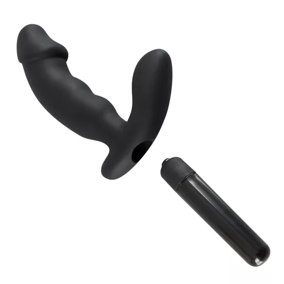 Rebel - prostaat vibrator met penis - siliconen - zwart