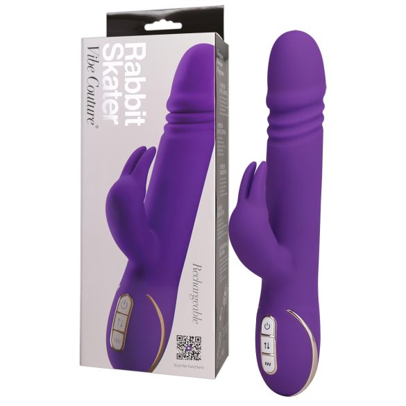 Vibe Couture Rabbit Skater - Paars konijnen-vibrator met thrustende beweging