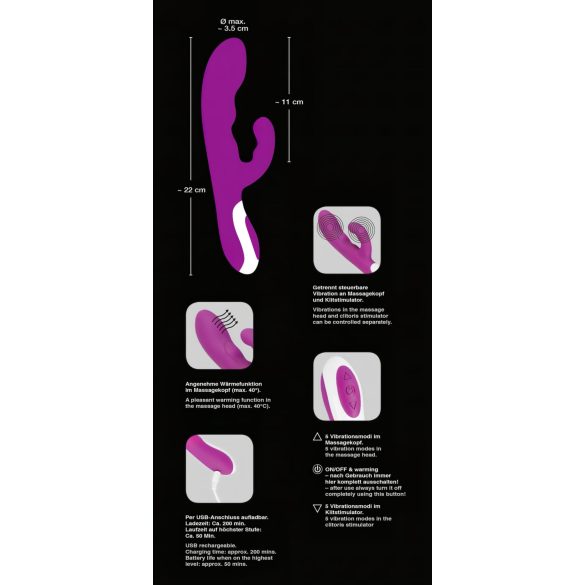 Javida - verwarmende clitorisstimulator vibrator (pink)