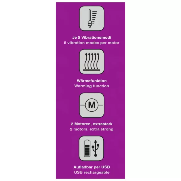 Javida - clitorisstimulator vibrator - verwarmend - siliconen roze