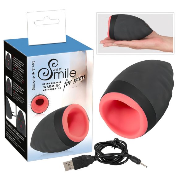 SMILE Verwarming - oplaadbare warme mondmasturbator voor mannen